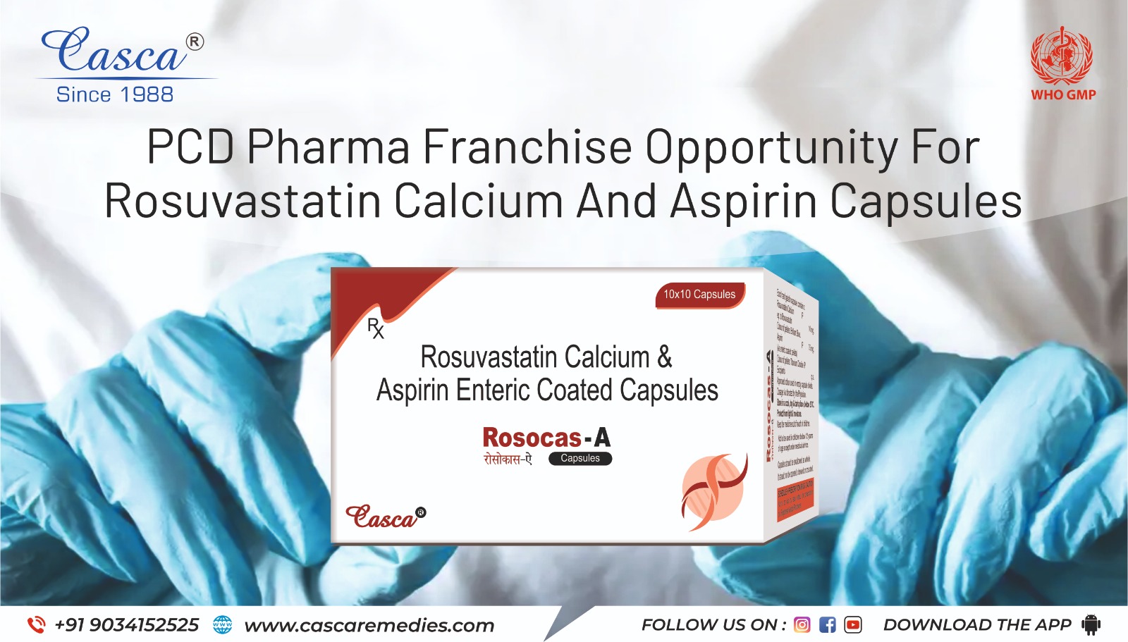 PCD Pharma Franchise opportunity for Rosuvastatin Calcium and Aspirin Capsules